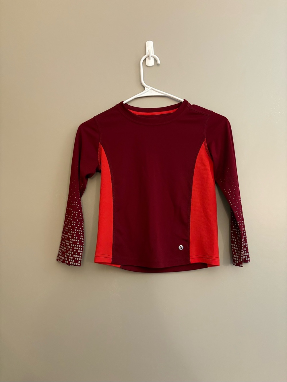 Kids Active Long-Sleeve Top - Burgundy & Red